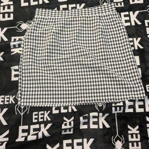 Black and White Checkered Skirt